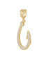 Men's Diamond Fish Hook Pendant (1/4 ct. t.w.) in 14K Gold-Plated Sterling Silver