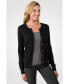 Фото #3 товара Women's 100% Cashmere Button Front Long Sleeve Crewneck Cardigan Sweater
