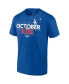 Men's Royal Los Angeles Dodgers 2022 Postseason Locker Room T-shirt