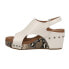 Corkys Carley Snake Print Studded Wedge Womens Off White Casual Sandals 30-5316