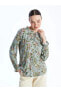 Фото #1 товара LCW Grace Bağlamalı Yaka Desenli Uzun Kollu Kadın Bluz