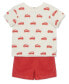 ფოტო #3 პროდუქტის Baby Boys Red Cars Shorts Set