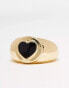 Фото #3 товара Bolongaro Trevor heart rignet ring in antique gold