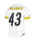 Фото #2 товара Men's Troy Polamalu White Pittsburgh Steelers Retired Player Name and Number Mesh Top