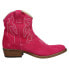 Фото #1 товара Dingo Daisy Mae Suede Embroidered Round Toe Zippered Cowboy Booties Womens Size