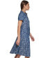 ფოტო #3 პროდუქტის Women's Floral-Print Chambray Shirtdress