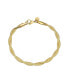 Gold-Tone Stainless Steel Rope Herringbone Bracelet