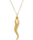 Фото #1 товара Italian Gold polished Cornicello Horn 18" Necklace in 10k Gold
