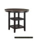1 Piece Counter Height Table With 2X Display Shelves Transitional Style Furniture