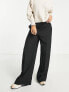 ASOS DESIGN wide leg trouser in black