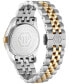 ფოტო #3 პროდუქტის Women's Date Superlative Two-Tone Stainless Steel Bracelet Watch 34mm