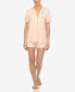 ფოტო #1 პროდუქტის Women's 2 Pc. Short Sleeve Pajama Set