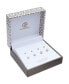 Cubic Zirconia 4-Pc. Set Graduated Stud Earrings in 18k Yellow or Rose Gold over Sterling Silver