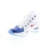 Фото #5 товара Reebok Question Mid Mens White Leather Lace Up Athletic Basketball Shoes