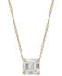 Фото #1 товара Jac & Jo by Anzie White Topaz Ascher-Cut Solitaire Pendant Necklace (2-1/6 ct. t.w.) in 14k Gold, 16" + 1" extender