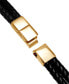 Фото #10 товара Men's Double Strand Leather Cross Bracelet in Stainless Steel