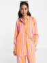 Y.A.S stripe shirt co-ord in pink