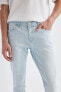 Фото #5 товара Брюки мужские Pedro Slim Fit Dar Kalıp Normal Bel Dar Paça Jean Pantolon D1818AX24SM Defacto