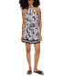 Фото #1 товара Women's Printed Twist-Neck Short Halter Dress