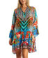 Women's Printed Pleated Short Dress