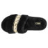 Фото #4 товара Puma Fluff Remix Metallic Bx Slide Womens Black Casual Sandals 38672702