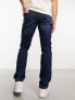 ONLY & SONS weft regular fit stretch jeans in dark wash