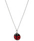 Фото #1 товара Giani Bernini crystal Ladybug 18" Pendant Necklace in Sterling Silver, Created for Macy's
