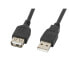 Фото #2 товара удлинительный USB-кабель Lanberg CA-USBE-10CC-0030-BK Чёрный 3 m