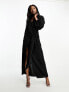 Фото #7 товара Aria Cove tie front drape maxi dress in black