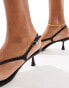 Mango toe thong heeled sandals in black