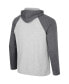 ფოტო #3 პროდუქტის Men's Heather Grey Iowa Hawkeyes Hasta La Vista Raglan Hoodie Long Sleeve T-shirt