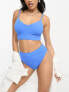 Фото #1 товара Lindex Hanna rib high waist bikini bottom in blue