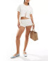 Фото #2 товара Bershka crochet micro shorts in ecru