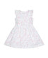 Toddler Girls Flutter Sleeve Smocked Flower Dress