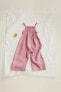 Timelesz - linen dungarees with elasticated details