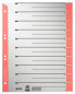 Фото #1 товара Esselte Leitz 16520025 - Numeric tab index - Cardboard - Grey - Red - A4 - 230 g/m² - 240 mm