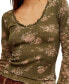 Women's Clover Printed Thermal Top