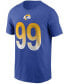 Фото #2 товара Men's Aaron Donald Royal Los Angeles Rams Name and Number T-shirt