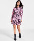 Фото #1 товара Women's Floral-Print Mini Dress, Created for Macy's