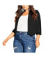 ფოტო #1 პროდუქტის Plus Size Cropped Blazer Jacket