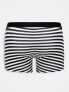 Фото #2 товара ASOS DESIGN 2 pack jersey trunks in black stripe