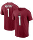 Фото #1 товара Men's Kyler Murray Cardinal Arizona Cardinals Name and Number T-shirt