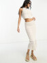 Фото #1 товара Lindex juni knitted skirt co-ord in beige