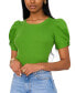 Women's Puff Sleeve Short Sleeve Knit T-shirt