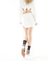 Фото #2 товара Kyo The Brand lace up mini skirt co-ord in white