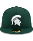 ფოტო #3 პროდუქტის Men's Green Michigan State Spartans Primary Team Logo Basic 59FIFTY Fitted Hat