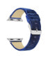 Men's and Women's Apple Navy Wool Velvet, Leather, Stainless Steel Replacement Band 40mm