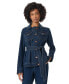 ფოტო #1 პროდუქტის Women's Belted Denim Trucker Jacket