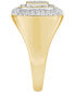 ფოტო #2 პროდუქტის Men's Diamond Concentric Cluster Ring (1 ct. t.w.) in 10k Gold