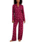 ფოტო #1 პროდუქტის Women's Supersoft Notched-Collar Pajamas Set, Created for Macy's